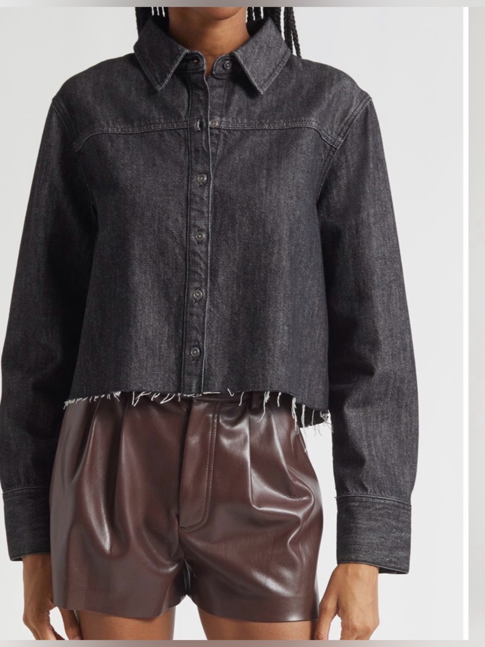Alice + Olivia Charcoal Denim Jacket new